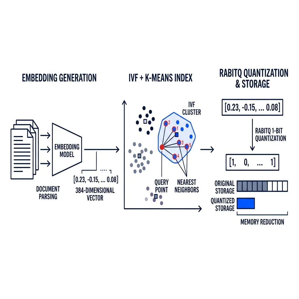 High-Performance Vector Search System on DBLP Dataset via RaBitQ diagram